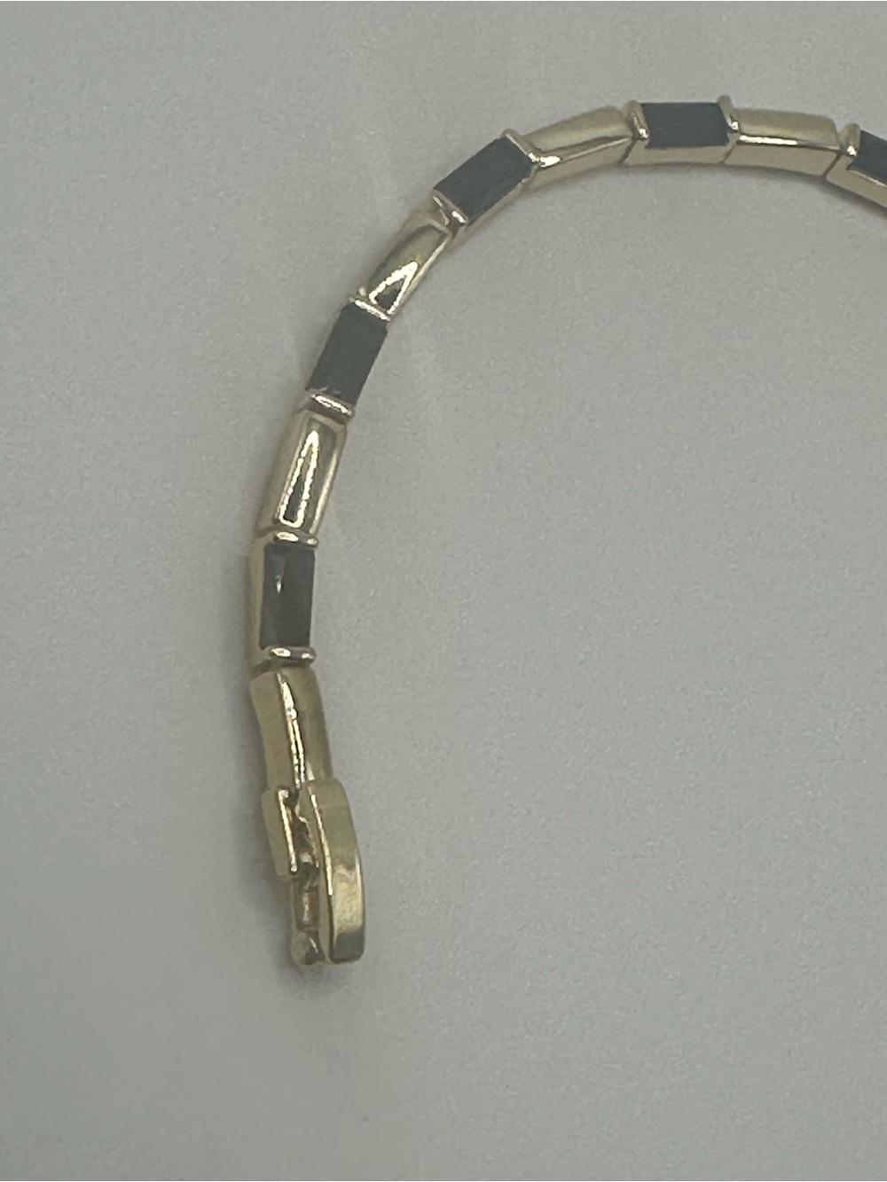 Gold and Black Link Bracelet- Gold Filled - Picture 5 of 5